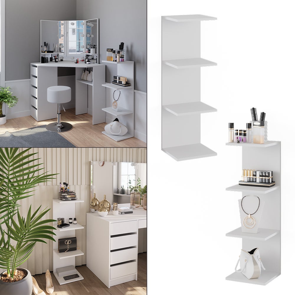Vicco Étagère murale Paolo, Blanc, 30x95cm - 8