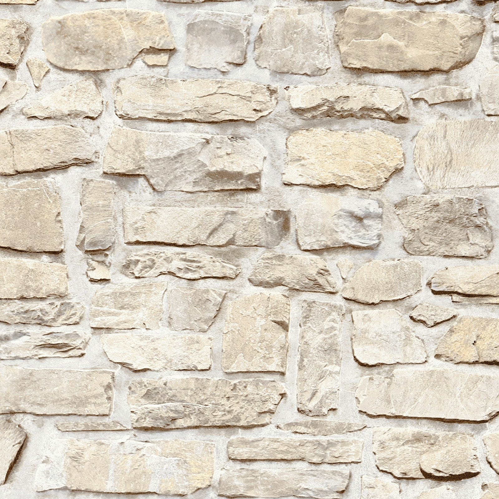 Papel pintado ladrillo blanco y beige estilo rústico Papel pintado ...