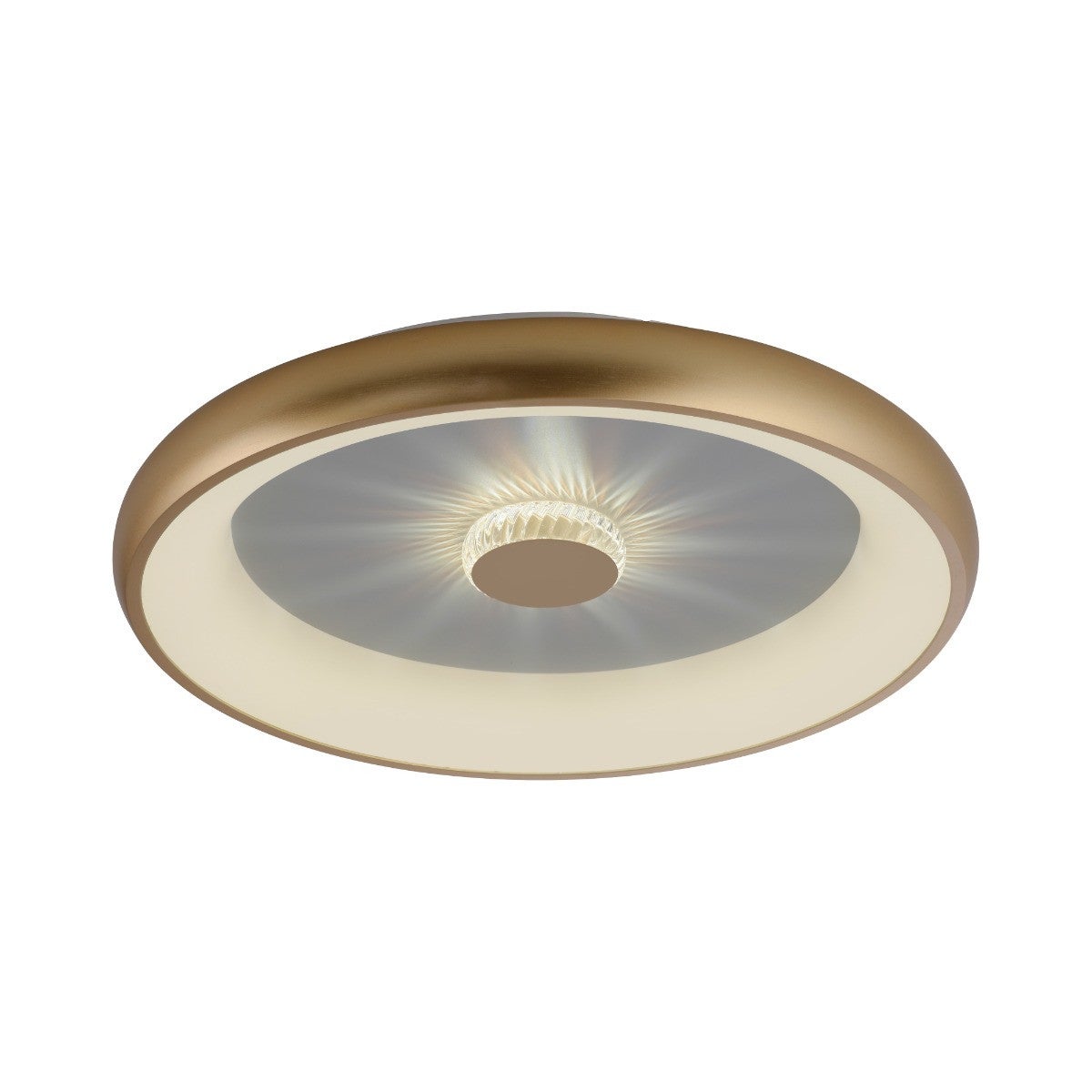 Plafon Vertigo okrągły mosiądz matowy-biały LED 37W 2700K-5000K 1400lm z pilotem wym: 9,5 x 61,5 cm IP20 metal Leuchtendirekt