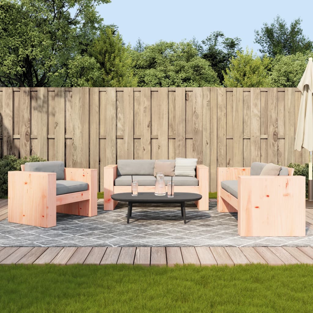 Tidyard Set Divano Da Giardino In Legno Di Acacia 4 Posti - 2 Angolari + 2 Centrali Con Cuscini Crema, Per Esterno - 2