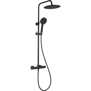 Kissy colonne de douche noire avec thermostatique