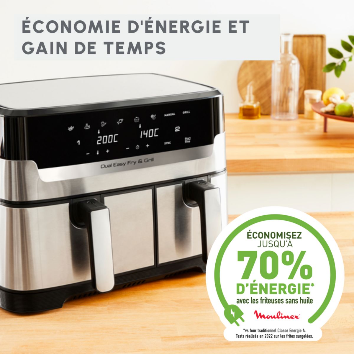 Friteuse sans huile MOULINEX Easy Fry and Grill Dual XXL 8,3L EZ905D20 - 5