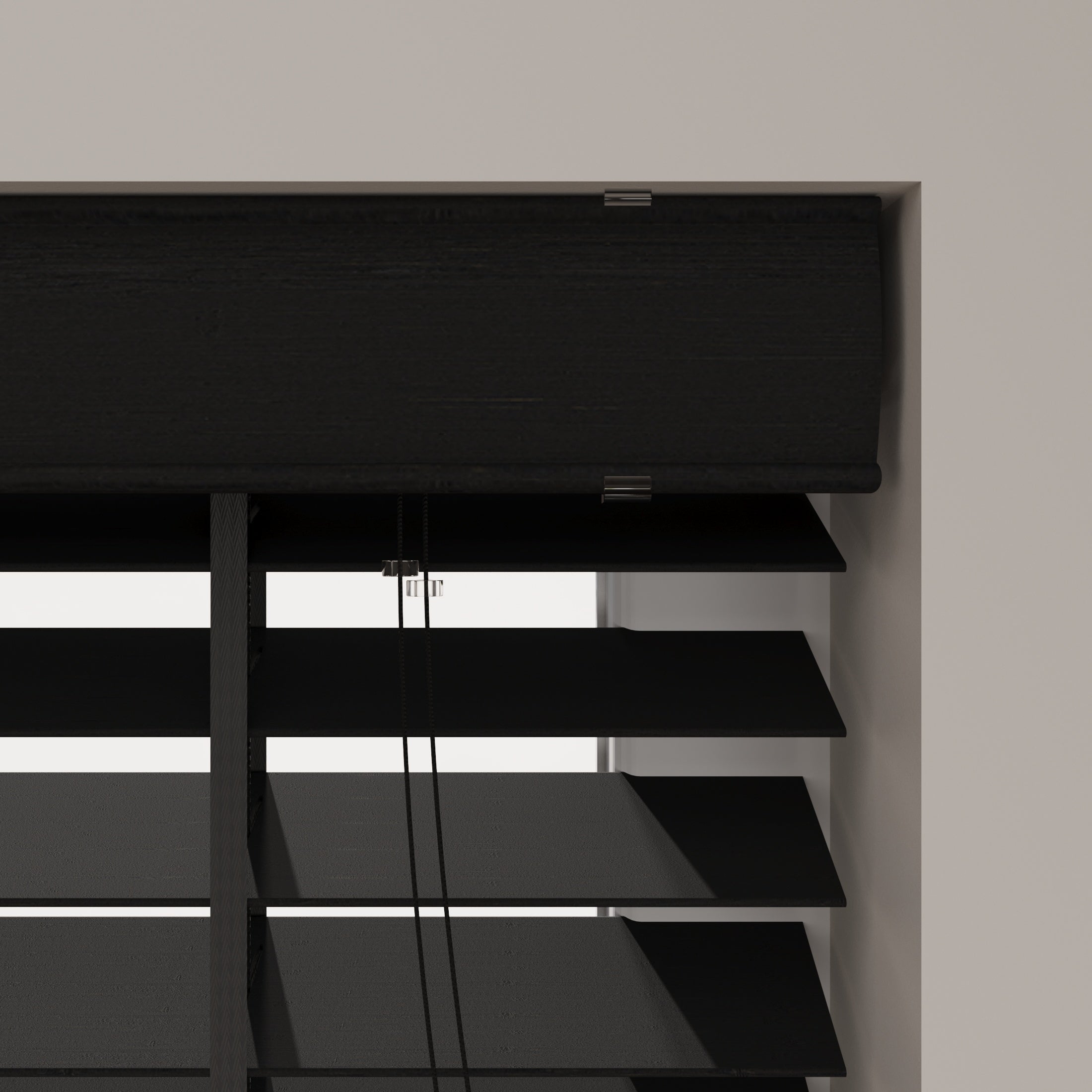 Radeco® Store vénitien en bois de bambou Easy - 50 mm - Noir - 190 x 240 cm - 5