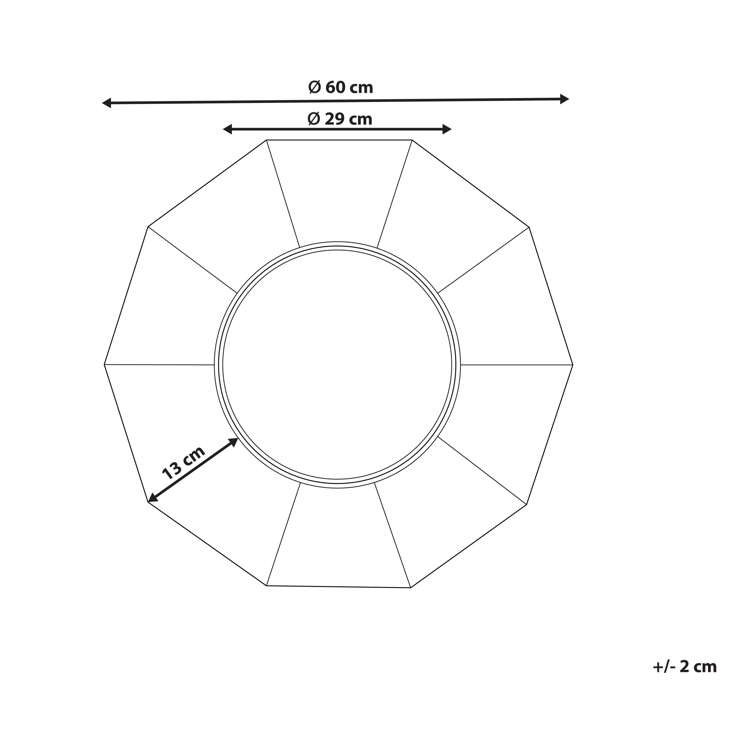 Specchio ASEM 60 cm 60 cm Legno Marrone - 3