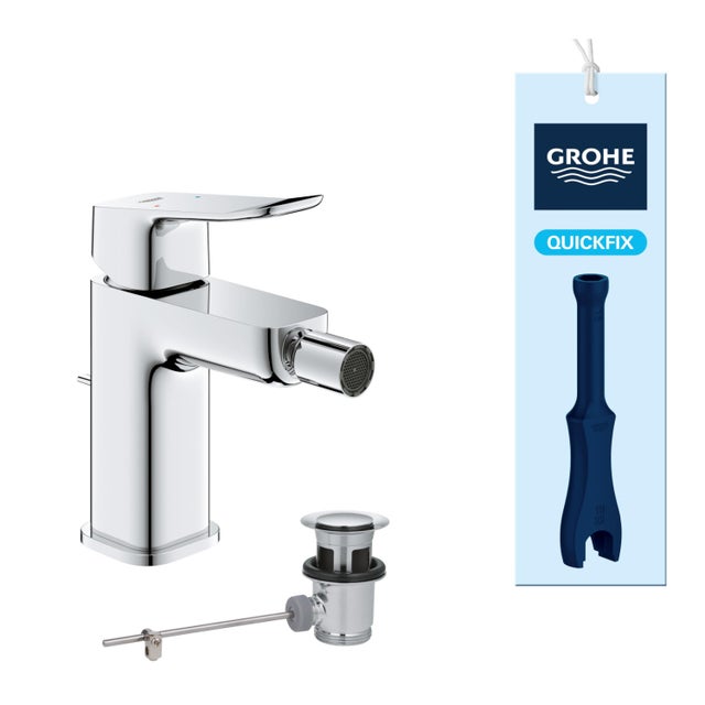 Dice mitigeur monocommande de bidet à levier avec vidage, chrome brillant (1018770000)