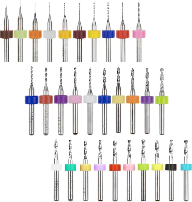 30-częściowy zestaw narzędzi do czyszczenia dysz, zestaw obrotowych narzędzi węglikowych o średnicy od 0,1 mm do 3,0 mm do komputerowego grawerowania