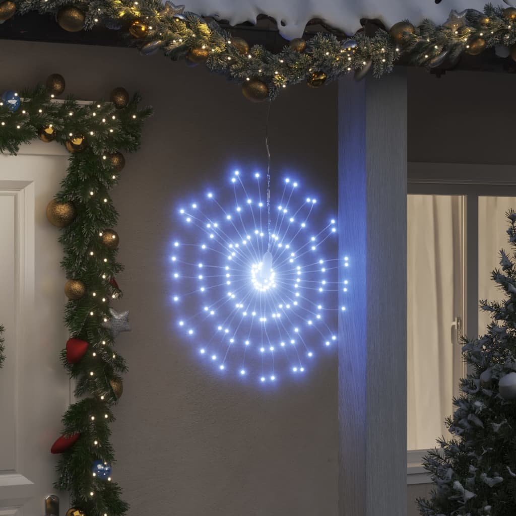 Ozdoby świąteczne, 140 lampek LED, 2 szt., zimna biel, 17 cm vidaXL