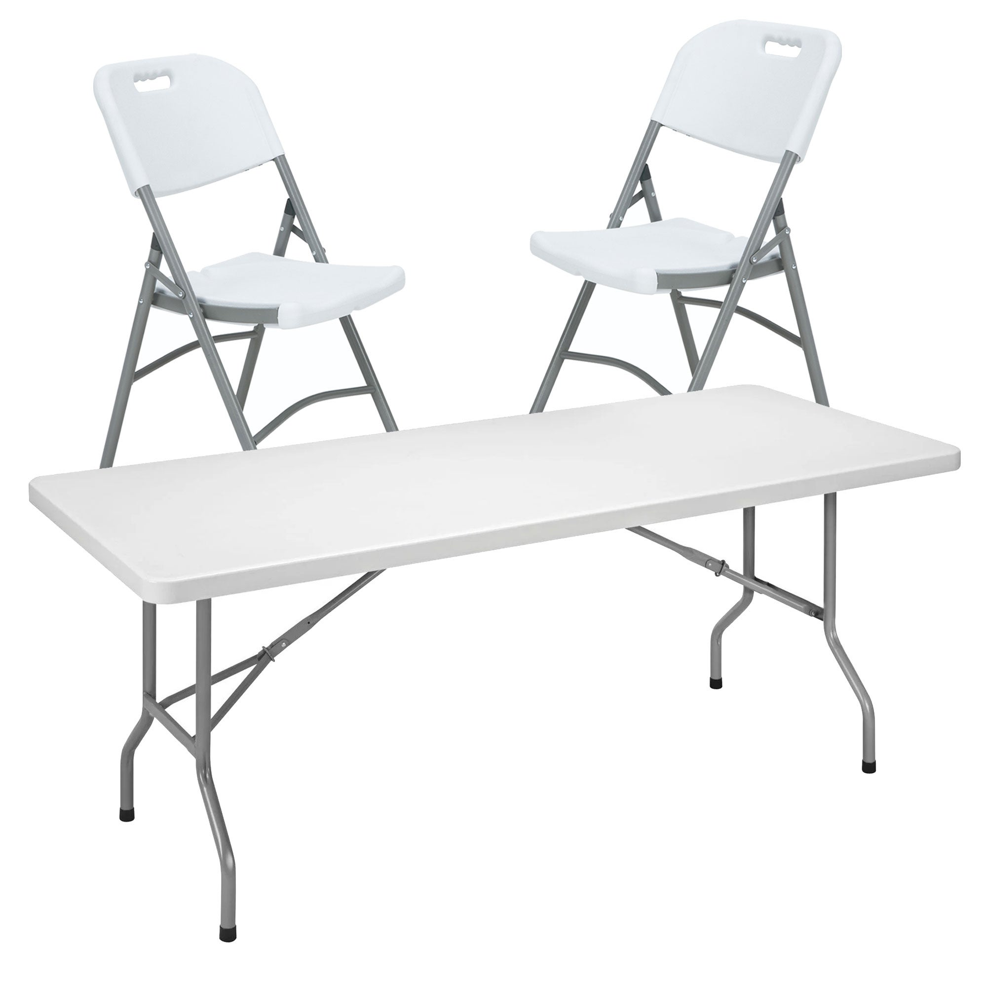 NEO TOOLS Set De Camping – Table Pliable 120x60cm + 4 Chaises – Hauteur Réglable, Valise 60x60x10.5cm, Poids 6.9kg – Mobilier De Jardin Et Bivouac