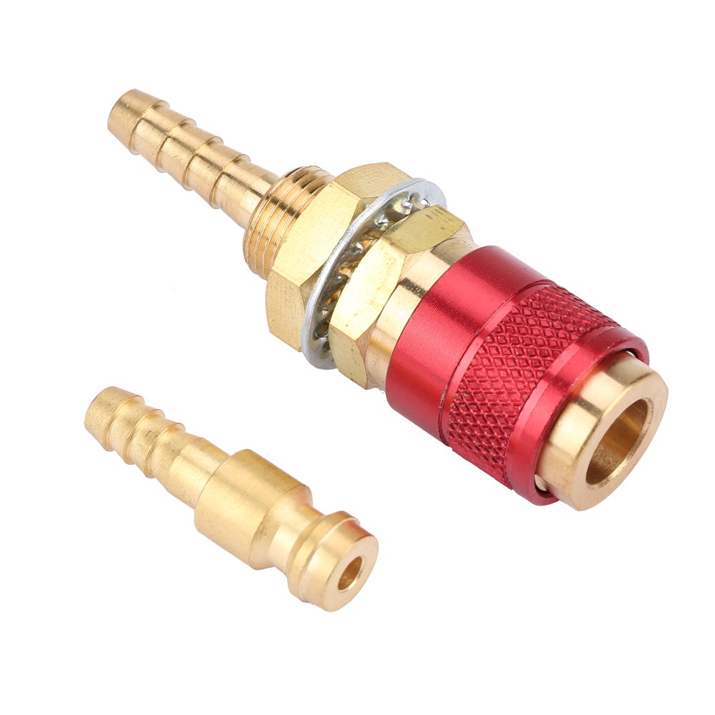 Connettore rapido gas-acqua M6 per saldatura MIG TIG, attacco torcia per saldatura rossa - 3