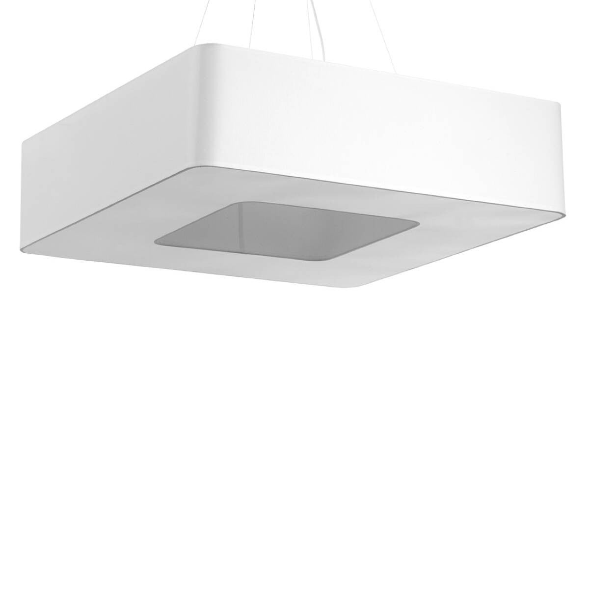 Lampa wisząca Urano biała 8xE27x15W wym: 112 x 80 x 80 cm tkanina Sollux Lighting