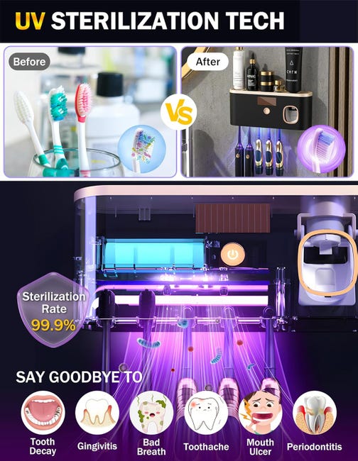 Portaspazzolino da bagno multifunzione Porta dentifricio Portaspazzole da denti per trucco Rack di stoccaggio - Italia, Nuova - Piattaforma all'ingrosso | B2B Portaspazzolino da bagno multifunzione Porta dentifricio Portaspazzole da denti per trucco Rack di stoccaggio - Italia, Nuova - Piattaforma all'ingrosso | B2B