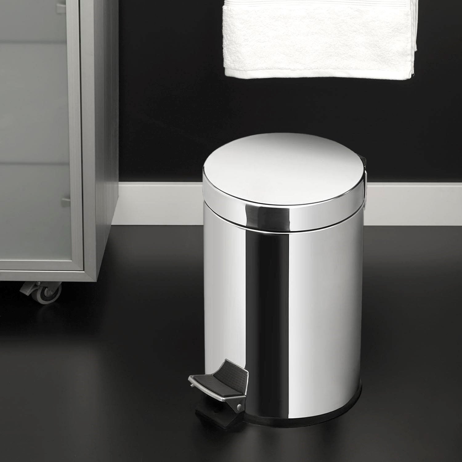 COSMIC Architect poubelle de salle de bain acier inoxydable brillant type d'installation autoportant (12L) - 2