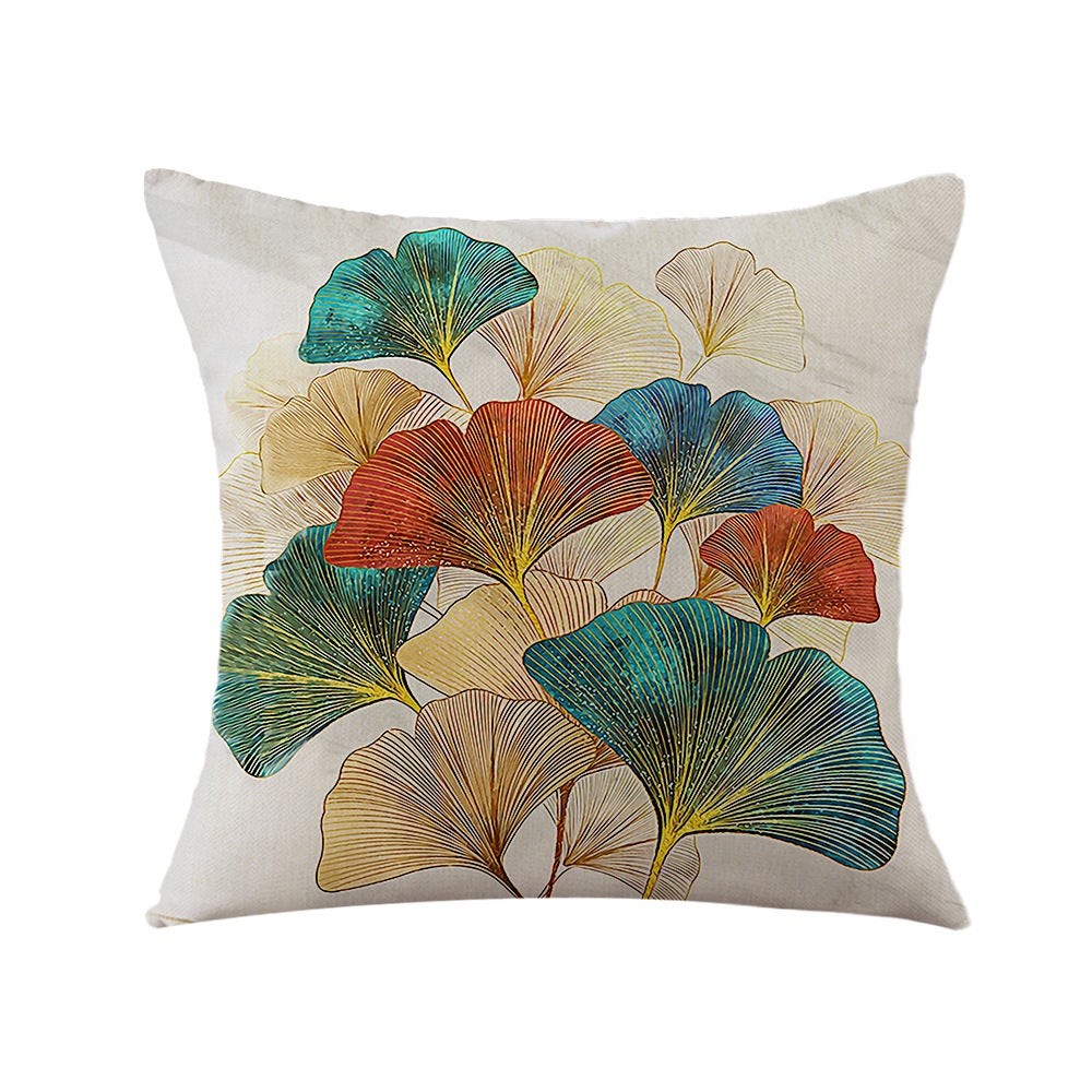 Lot de 4 Housse de Coussin, Housse Coussin 45x45 Housses de Coussin Taie d'oreiller Décoratif Canapé pour Chambre, Canapé, Chaise, Lit,Jardin (Ginkgo - 5