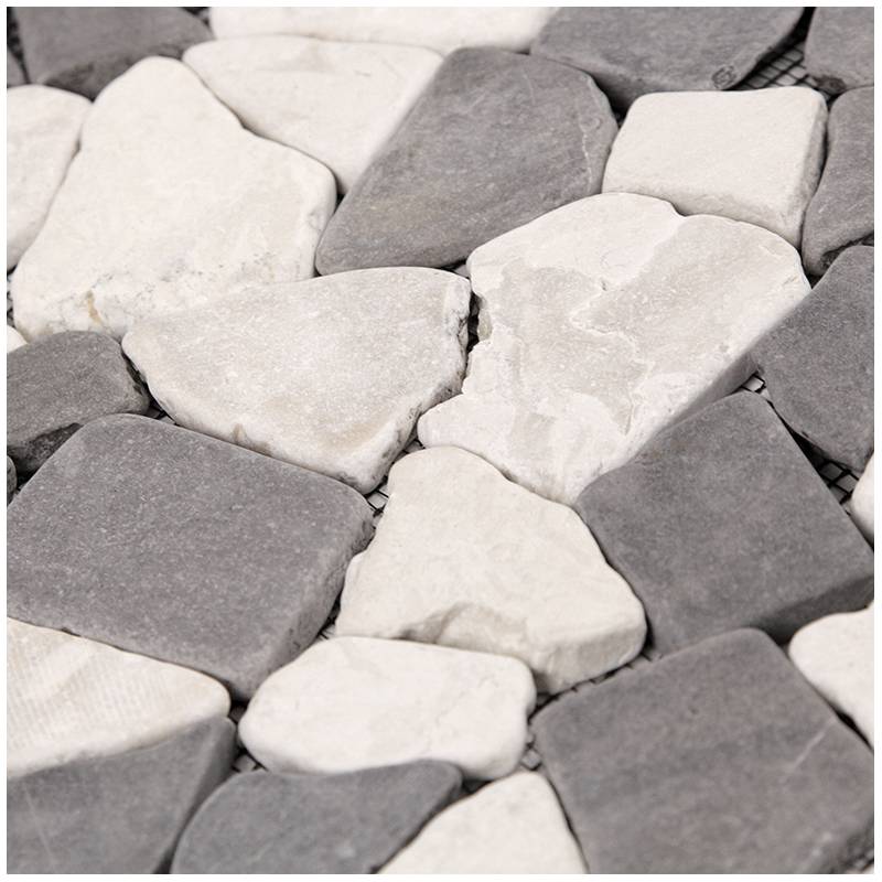 MAT INTER - Lot de 9 Mosaïques - 300x300 - Palladania marbre beige / gris - 2
