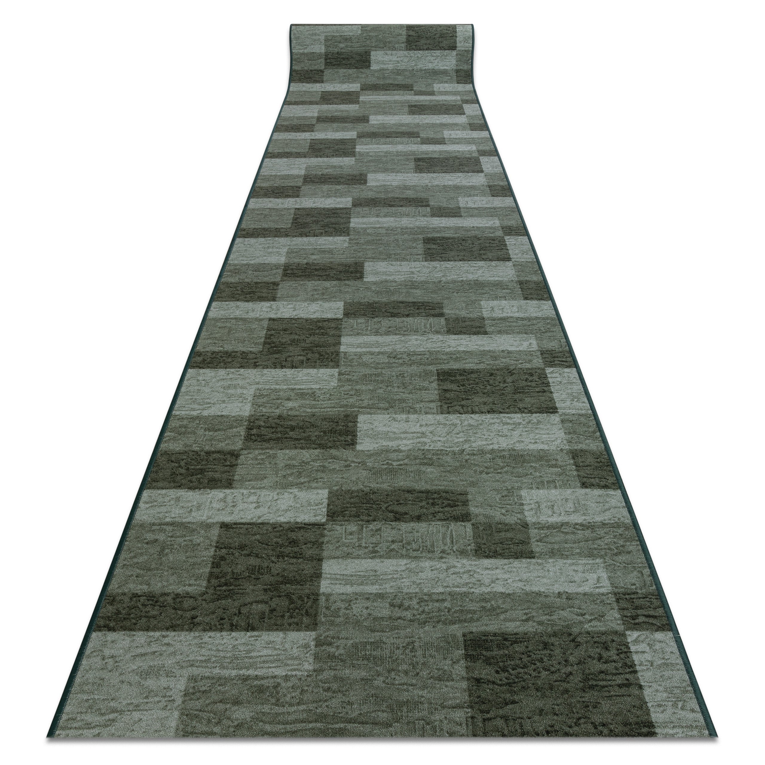 Alfombra de pasillo con refuerzo de goma icona verde 120cm 120x240 cm