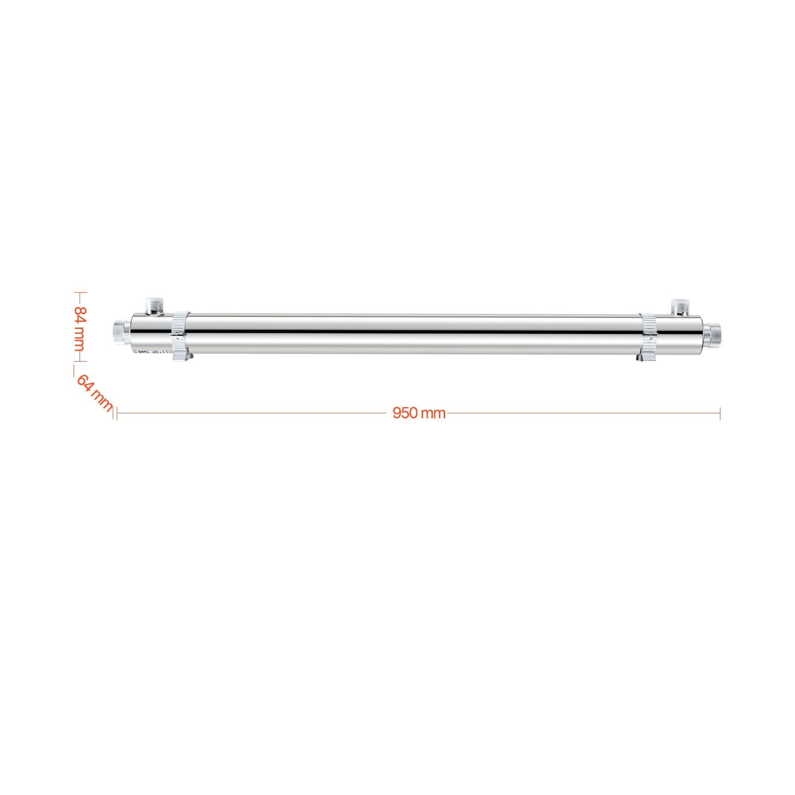 Purificateur d'eau UV SucceBuy 56W 45,4 L/min,filtre polyvalent,acier inox,coque quartz,pour toute la maison - 2