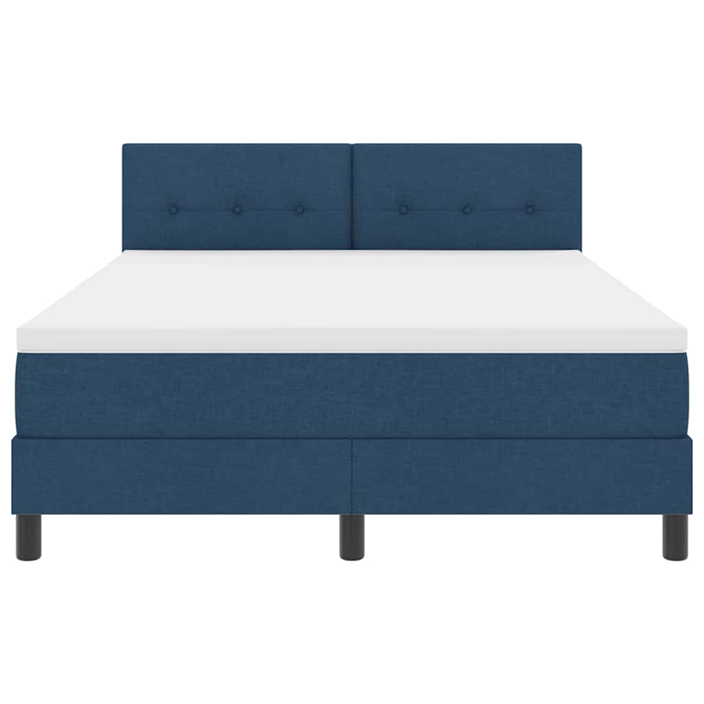 Cadre de lit avec matelas avec matelas Bleu 160 x 200 cm tissu - 8
