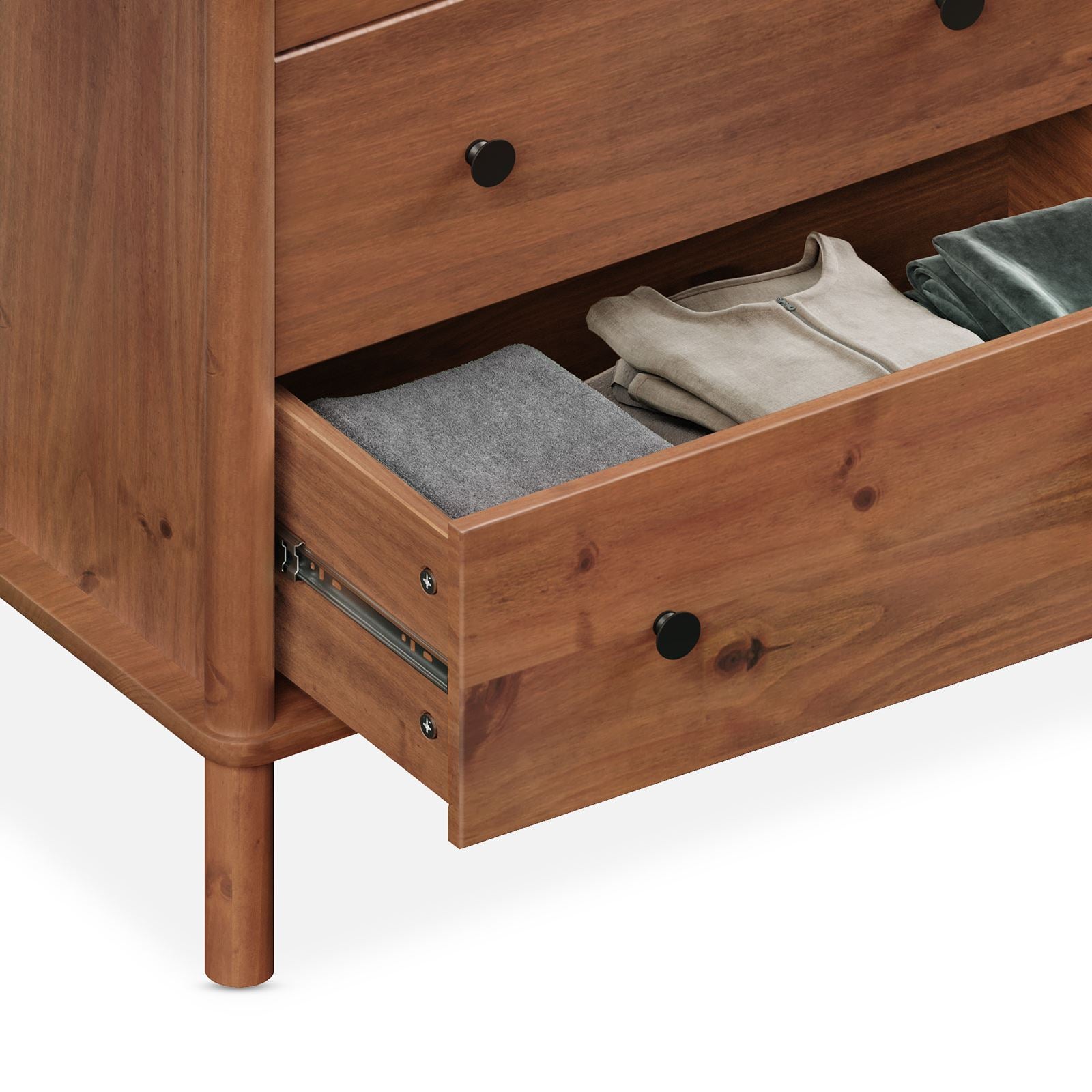 Commode APOANA L 132 cm 6 tiroirs en bois massif - Coloris châtaignier - 5
