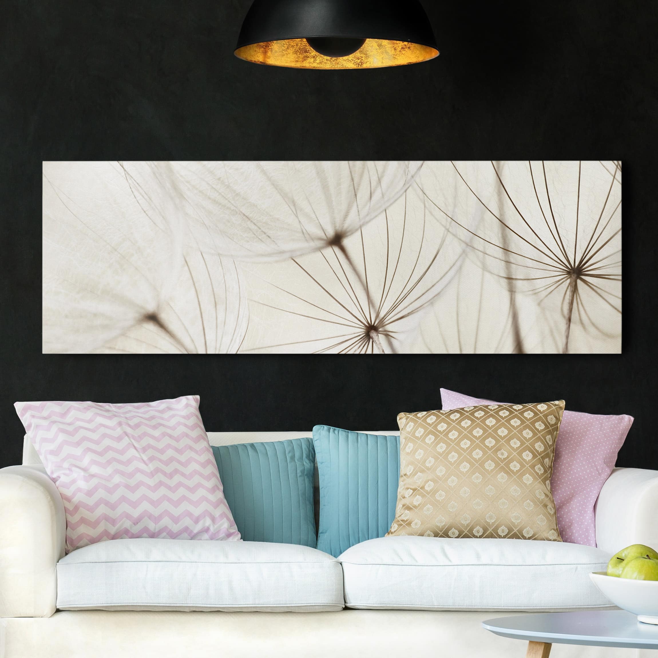 Lienzo cuadro en lienzo bastidor impresion en lienzo blanco botánica gramíneas fotografía 122 cocina dormitorio salón pasillo 120 x 40 cm