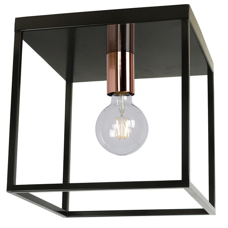 Lampa sufitowa ARTHUR czarna 1xE27x40W metal wym:25x25x25cm IP20 Lucide