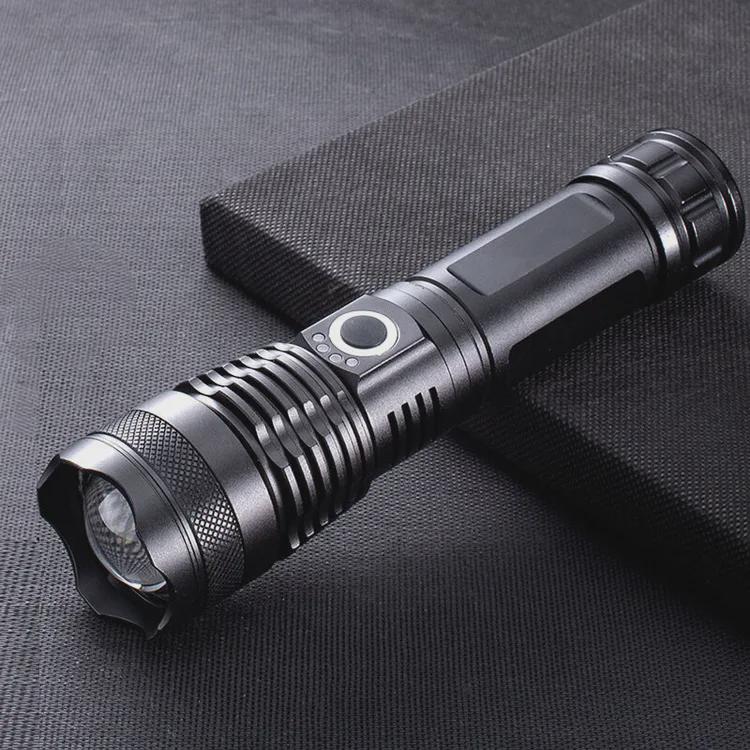 Latarka LED o mocy 12000 lumenów, bardzo mocna, ładowana przez USB, XHP70.2, latarka o dużej mocy, wodoszczelna IPX65 z akumulatorem 5000 mAh