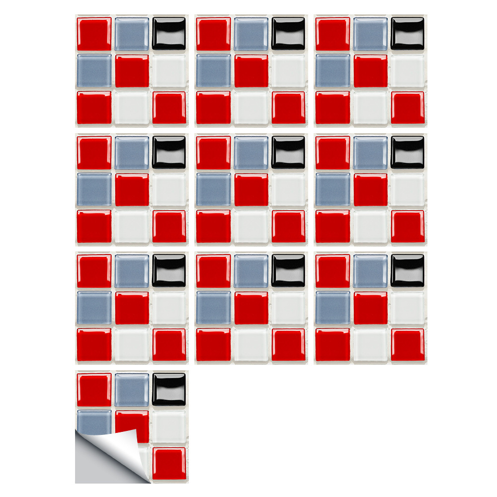 Lot De 10 Autocollants Muraux En Acrylique – Motif Moderne, Couleur Argent, 70 X 70 Mm, Pour Décoration Intérieure