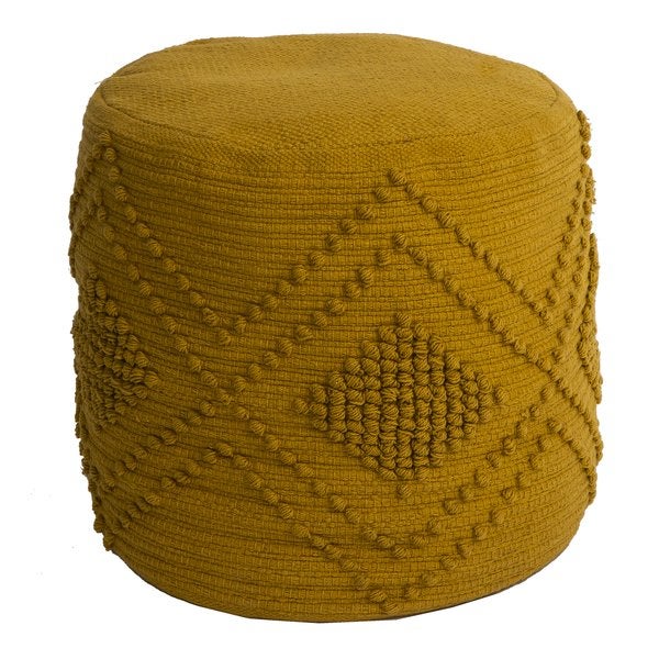 Pouf bouclette Moutarde Ø35x40 - 2