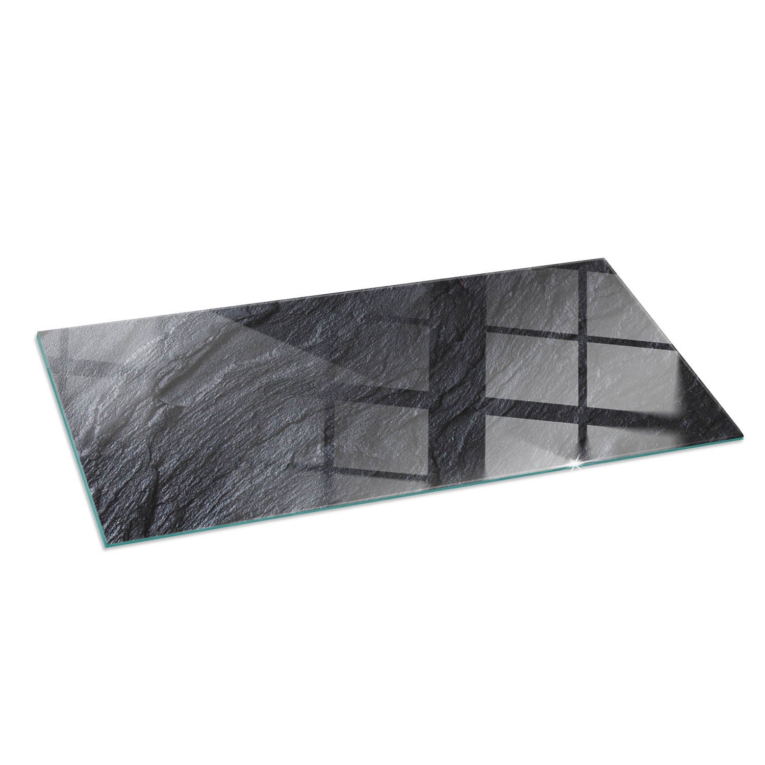 Szkło hartowane na podłogę pod kominek - 125x50 cm - Tekstura kamiennej powierzchni - TULUP