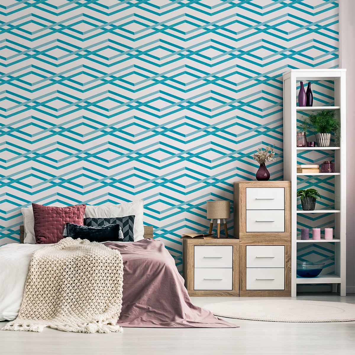 Vinilo tapiz escandinavo svend - adhesivo de pared - revestimiento sticker mural decorativo - 50x50cm