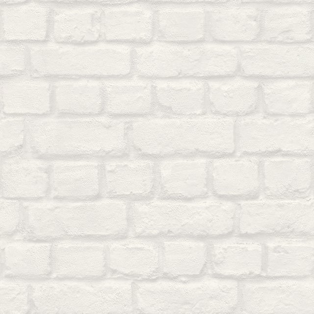 Papier peint blanc imitation pierre - Rasch papier peint 201710