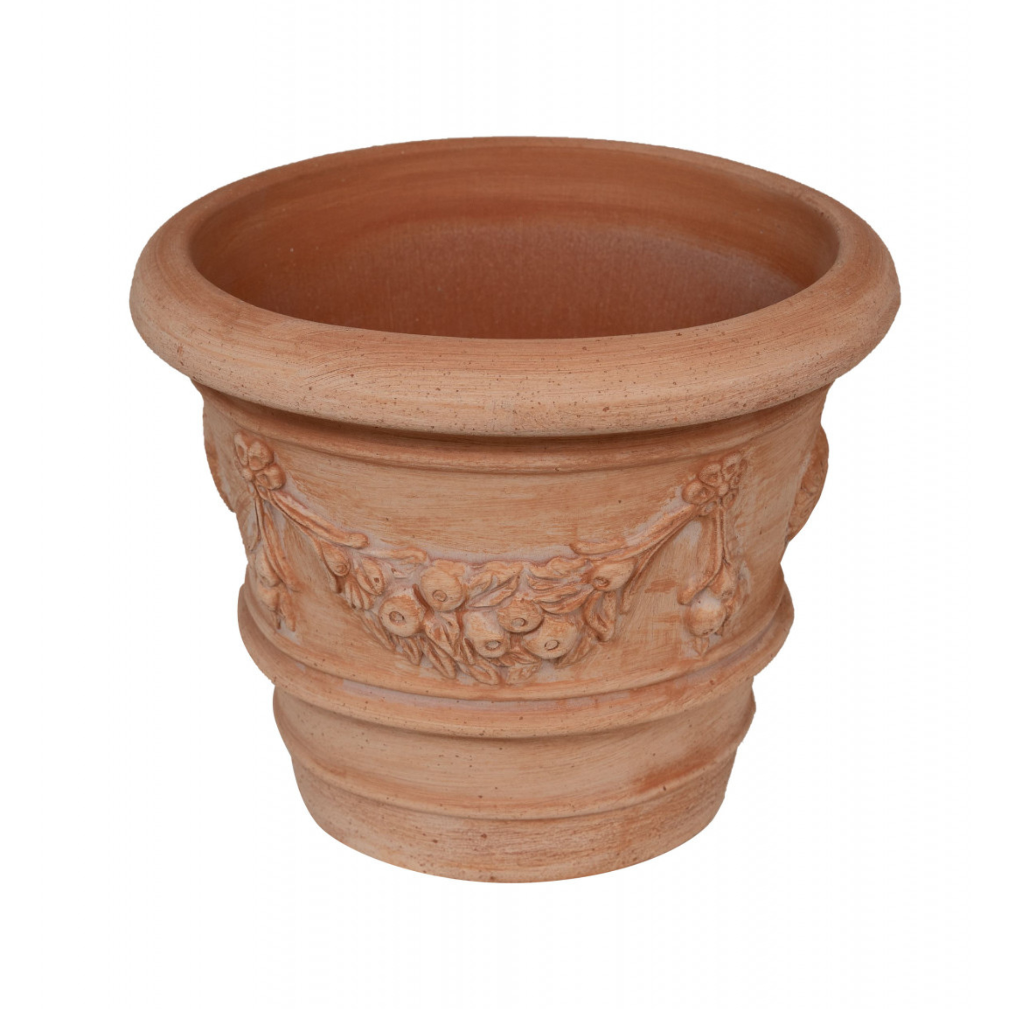 BISCOTTINI Pot en terre cuite fait main 30x25cm - Pot de jardin résistant au gel - Pot pour bonsaï d'intérieur et d'extérieur - 5