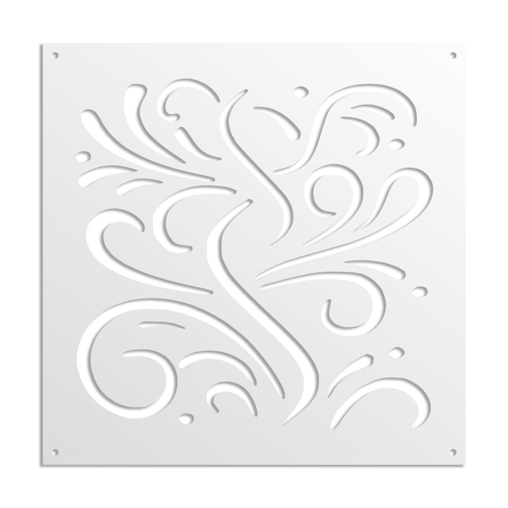 BLOW - Panel perforowany z PVC - Osłona przeciwsłoneczna - Rozmiar 73x73 cm - Grubość 1 cm - Kolor BIAŁY