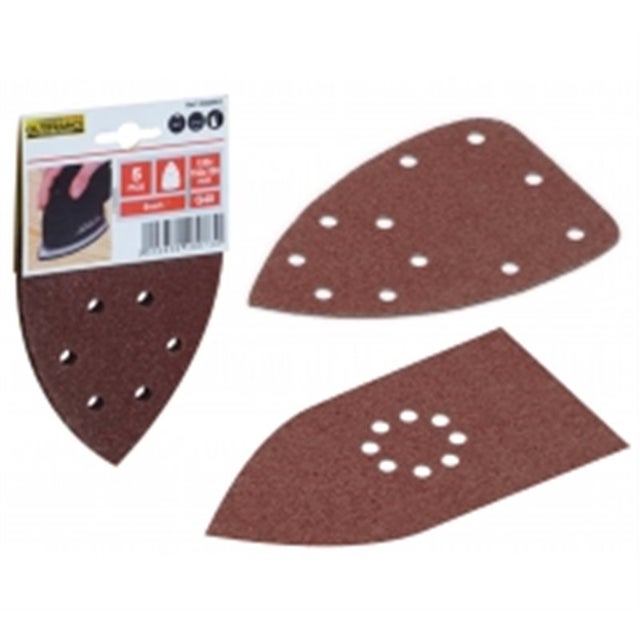 Lot De 5 Patins Triangulaires Auto-agrippants - Grain 120 - 165x165x100 Mm