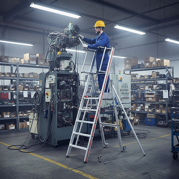 Escabeau PIRL 5 marches - Hauteur max. de travail 3.16m - 838305 - 4