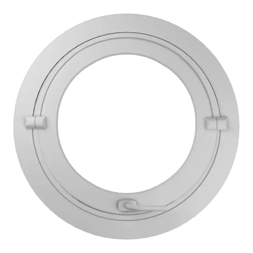 Fenêtre ronde basculante PVC vitrage clair diam. 110 cm tableau pour pose en neuf - 3