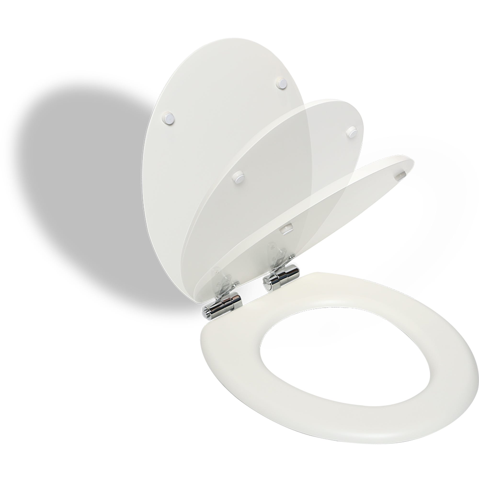 SENSEA - Deska sedesowa PURITY - Odpinana - Cichoopadająca - Owalna - HDF - Biała - Matowe wykończenie - 6