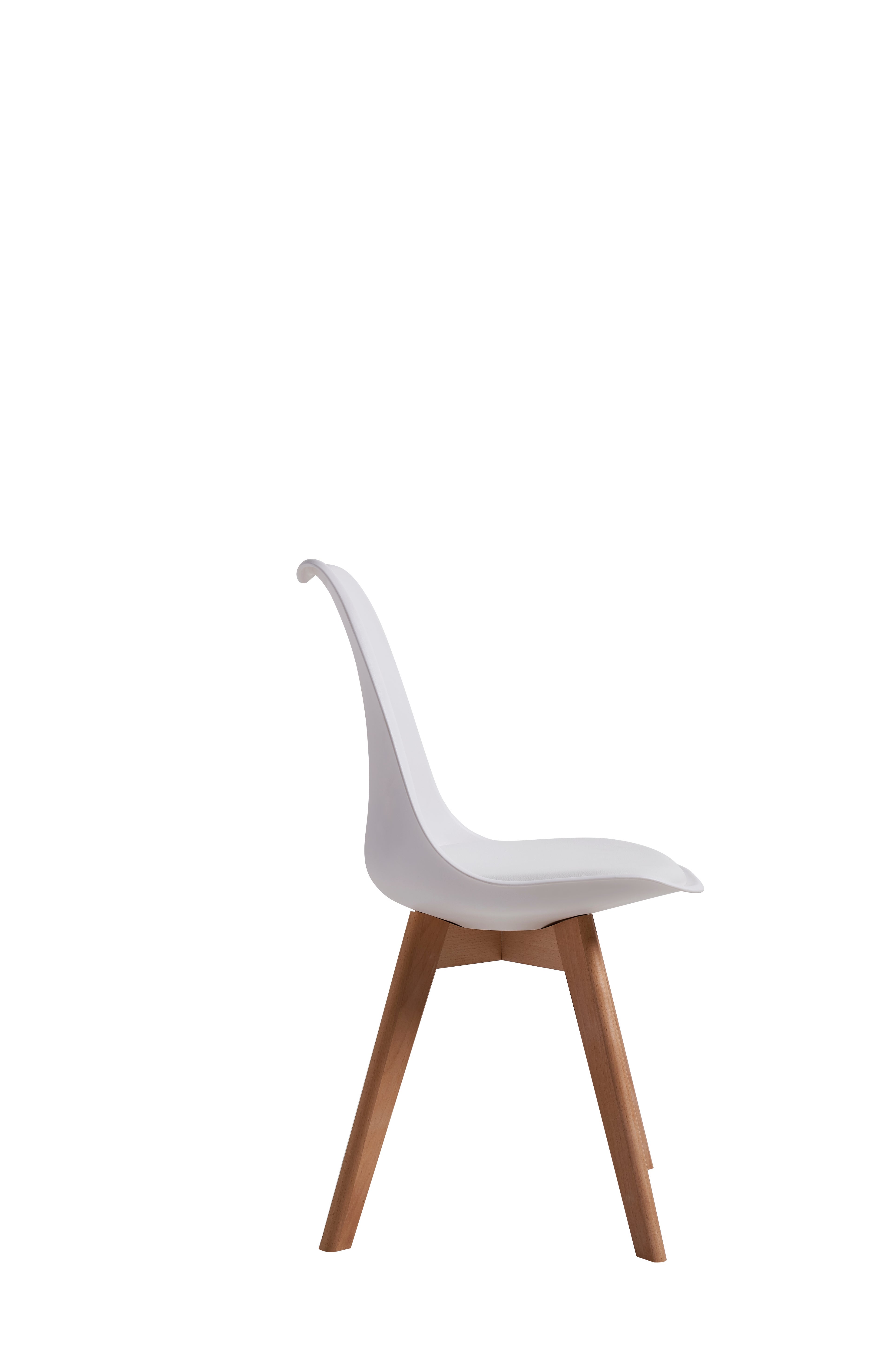 TEENO Chaises de Salle à Manger scandinave, Chaise de Bureau rétro, Blanc, Lot de 4 - 2