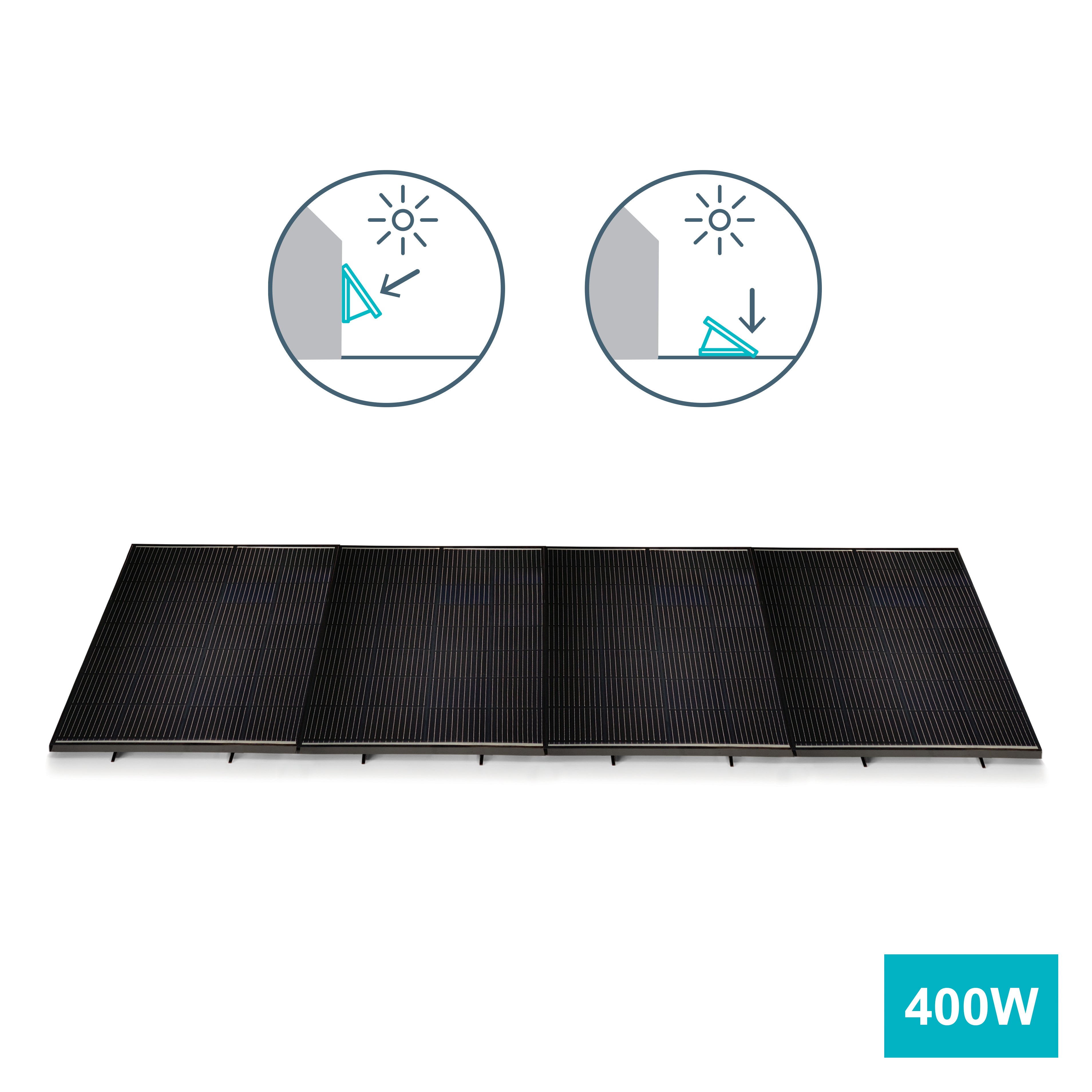 Kit solaire Soria 400W plug and play avec fixation au sol et murale - Avidsen - 127120 - 6