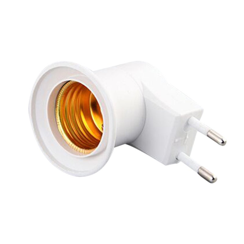Lot de 6 adaptateurs prise UE vers E27 pour ampoules LED, avec interrupteur marche/arrêt portable. - 2