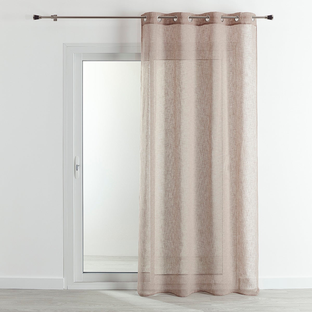 Voilage - Effet lin fluide - Beige - 140x240 cm - Polyester - 3