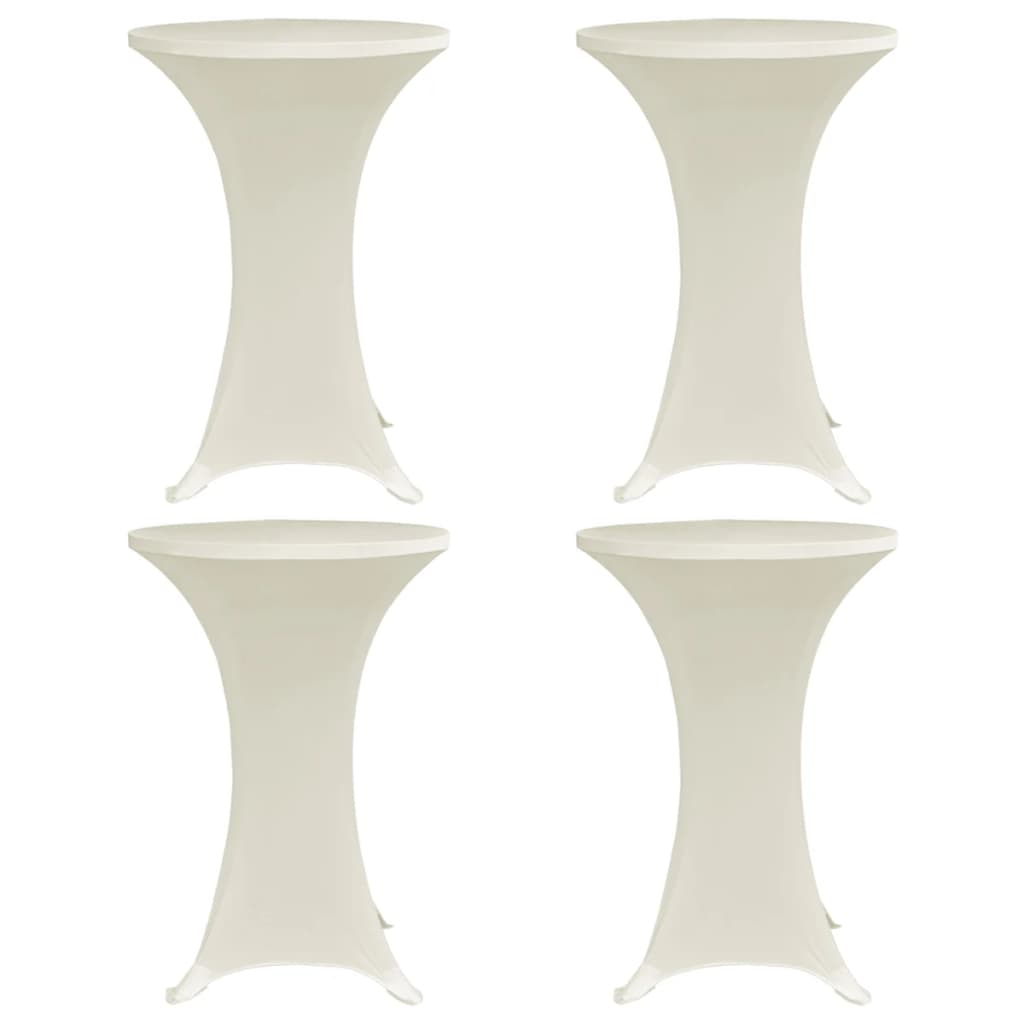 Mantel Elástico Para Mesa Alta 4 Unidades Negro 70 Cm