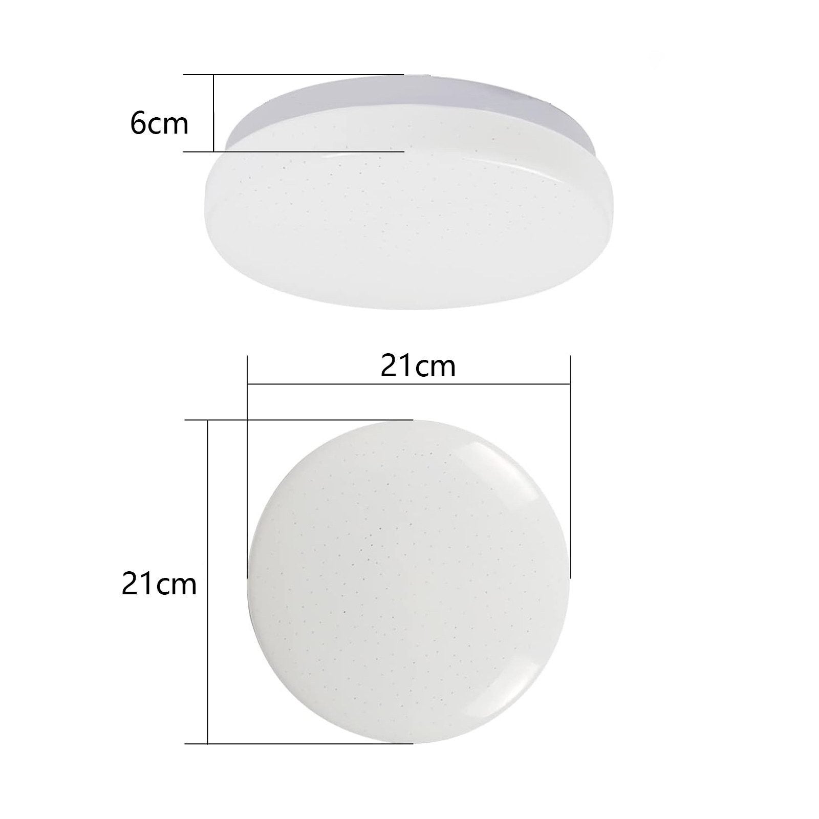 NETTLIFE Lampa sufitowa LED 21 cm 15 W Neutralna biała lampa do sypialni Okrągła gwiazda dekoracyjna do pokoju dziecięcego - 7