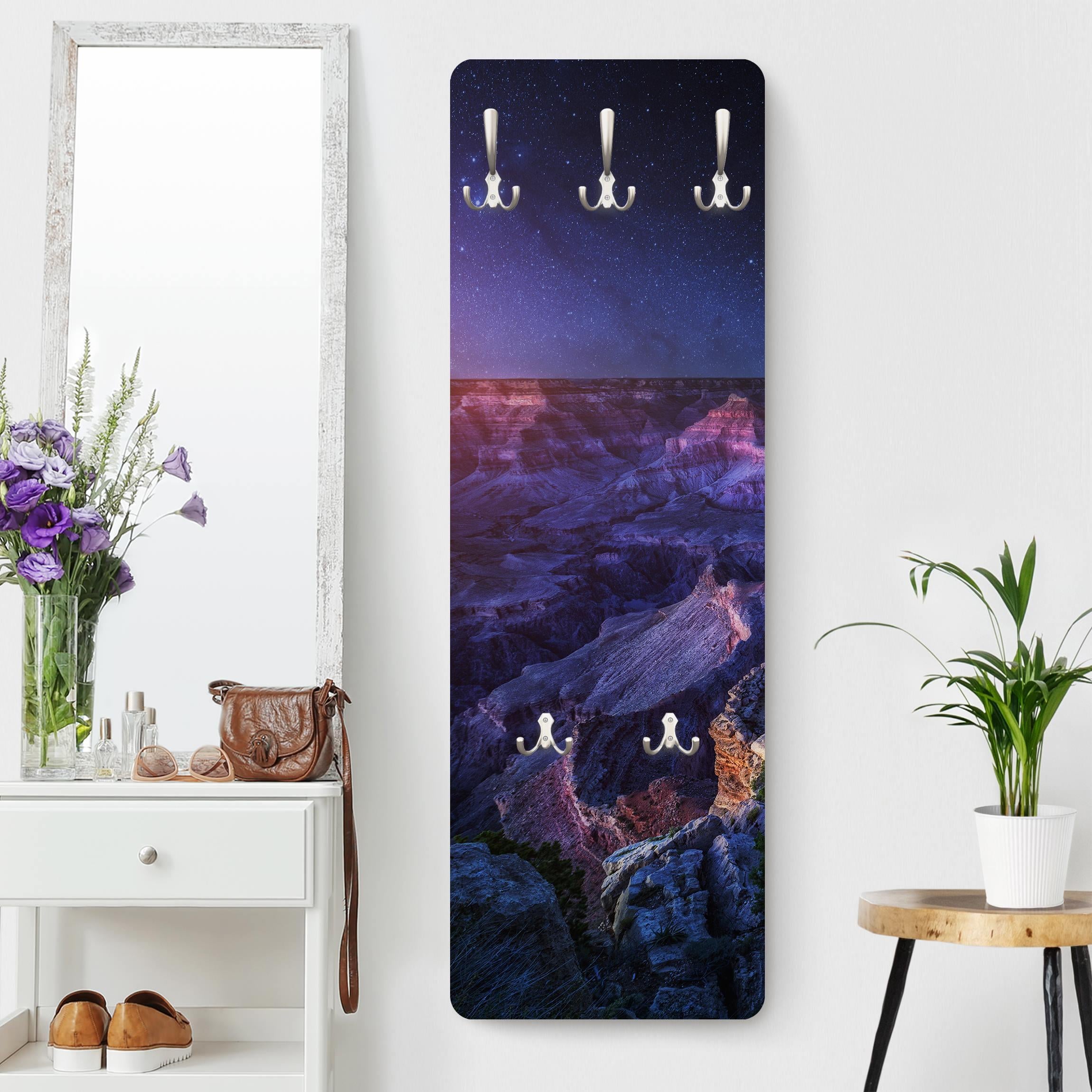 Porte-manteau Mural WEBI 97 Cm Avec 10 Crochets - Base Bambou, Crochets Métal - Lot De 2 | Pour Entrée, Chambre, Couloir