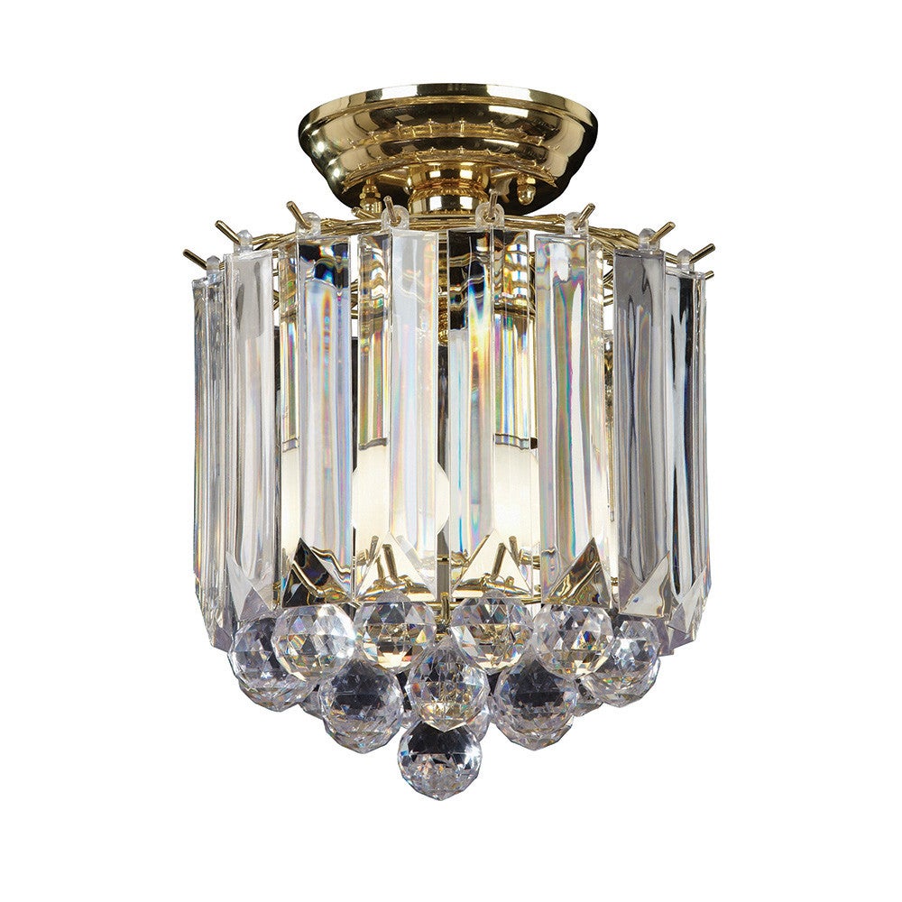 Lampa wisząca FARGO mosiężna 2xE14x15W akryl wym:30x24x24cm IP20 Endon