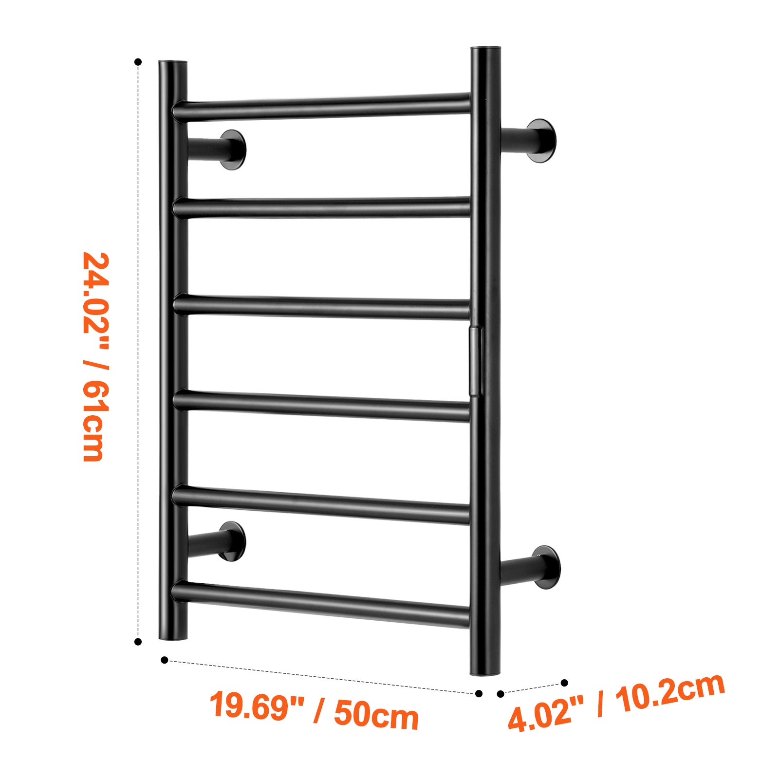 Toalheiro aquecido 6 barras 145W, toalheiro montado na parede com temporizador, display LED, IPX5 à prova d'água, 5 níveis calor ajustáveis SucceBuy - 2