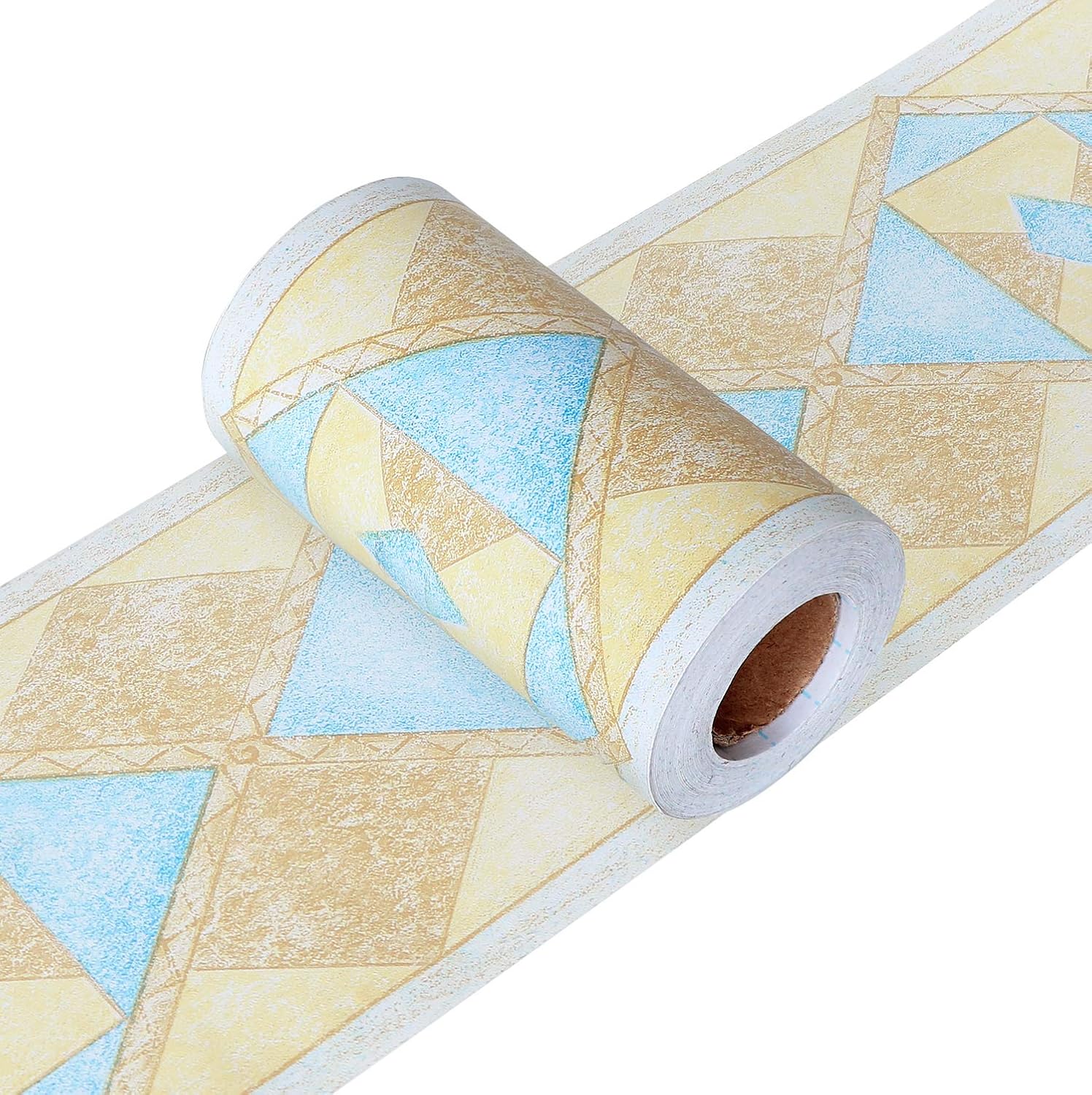 Cenefa adhesiva azul 3D para papel pintado, impermeable, autoadhesiva, para cocina, salón y dormitorio.