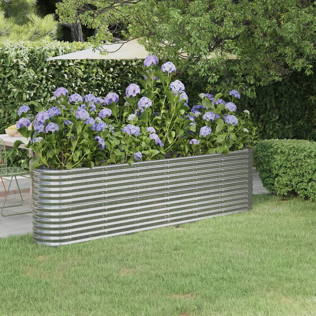 Lit Surélevé De Jardin Vert Acier Galvanisé VidaXL | Leroy Merlin