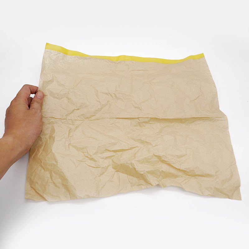 3 rolki papieru maskującego 0,15×15 m z taśmą klejącą, wstępnie przycięte, do ochrony ram, listew przypodłogowych, mebli i karoserii podczas malowania - 6