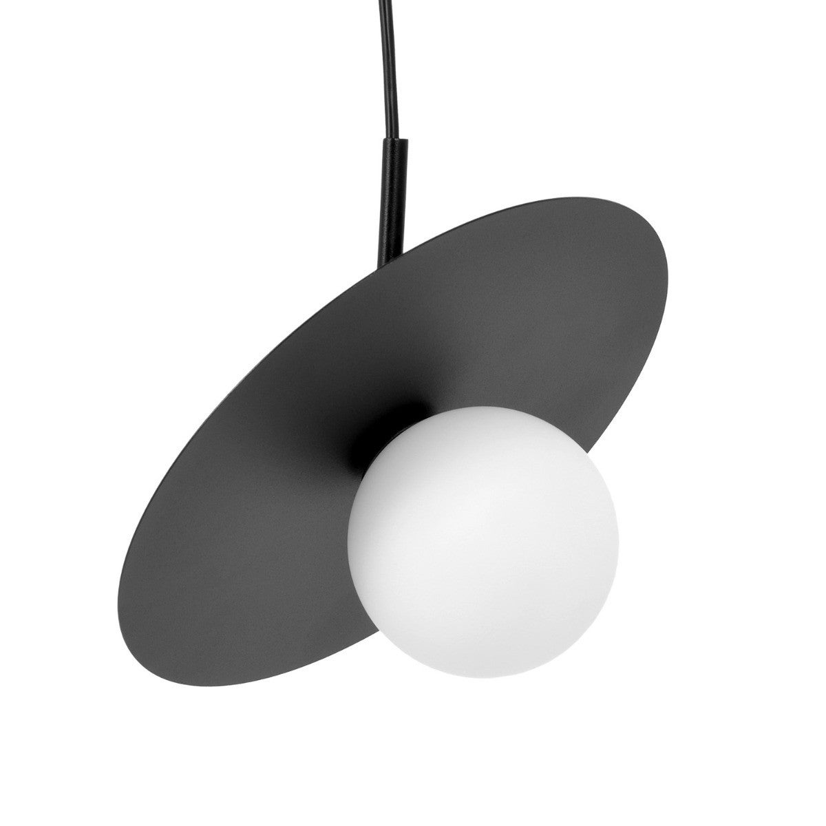 Lampa wisząca Sante czarno-biała 1xG9x10W wym: 95 x 25 x 25 cm metal Kaja