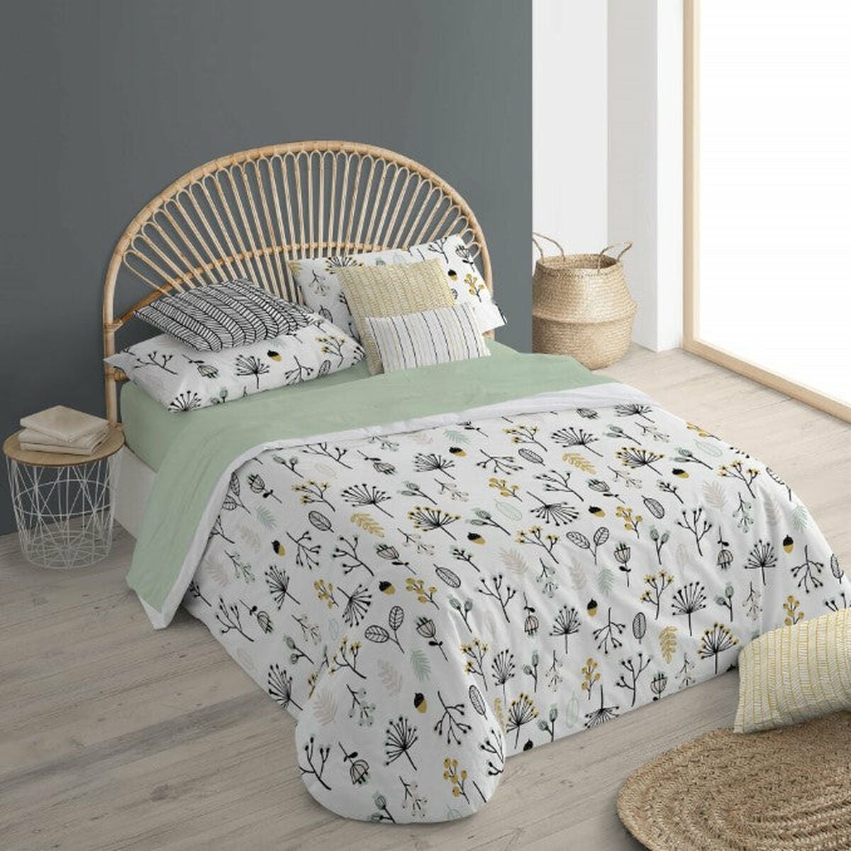 DecoKing Tagesdecke 220 x 240 cm violett weiß Bettüberwurf mit